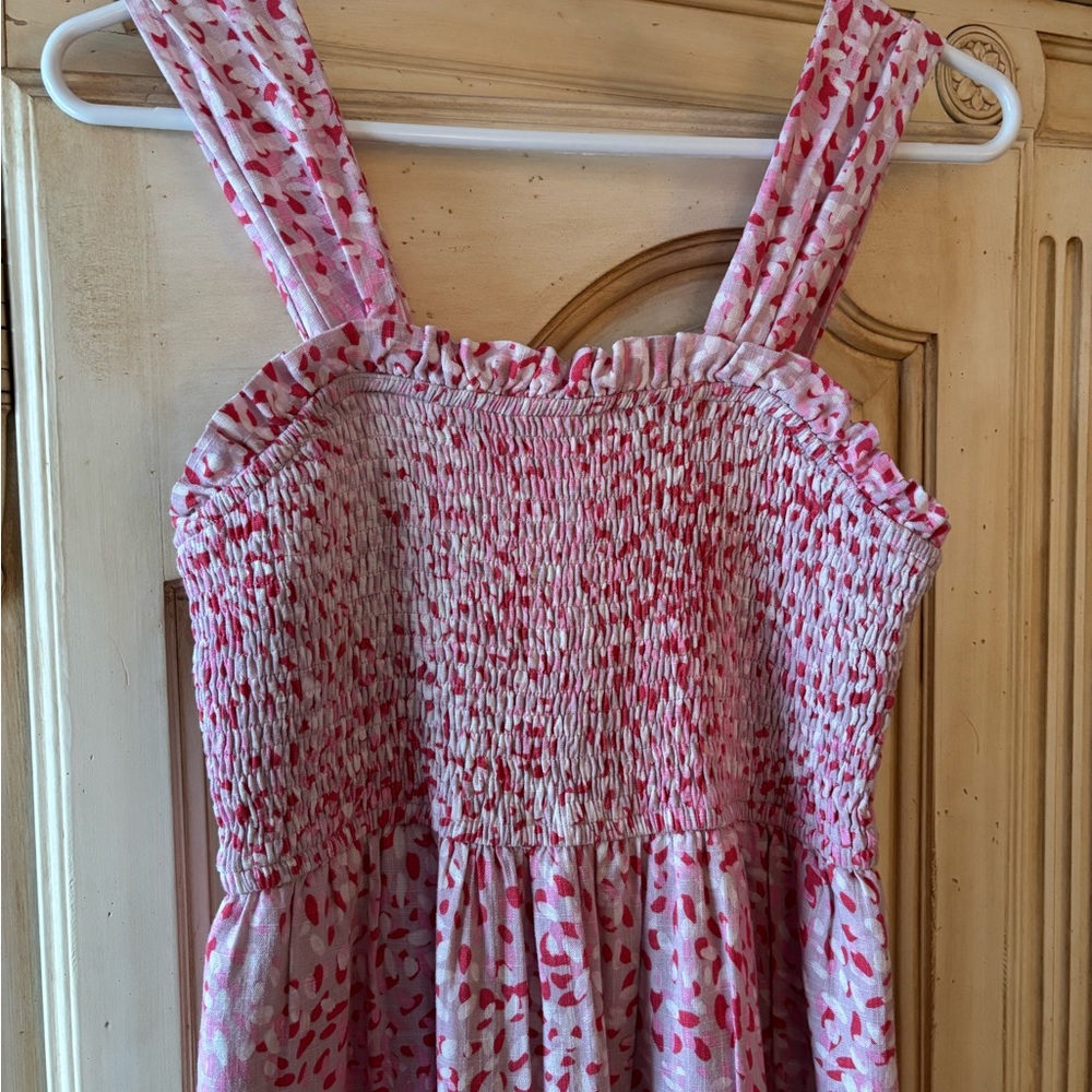 Express Pink Floral Smocked Maxi Dress - Picture 7 of 7